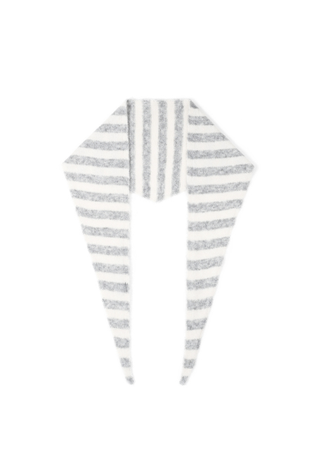Écharpe triangulaire à rayures minimalistes 2