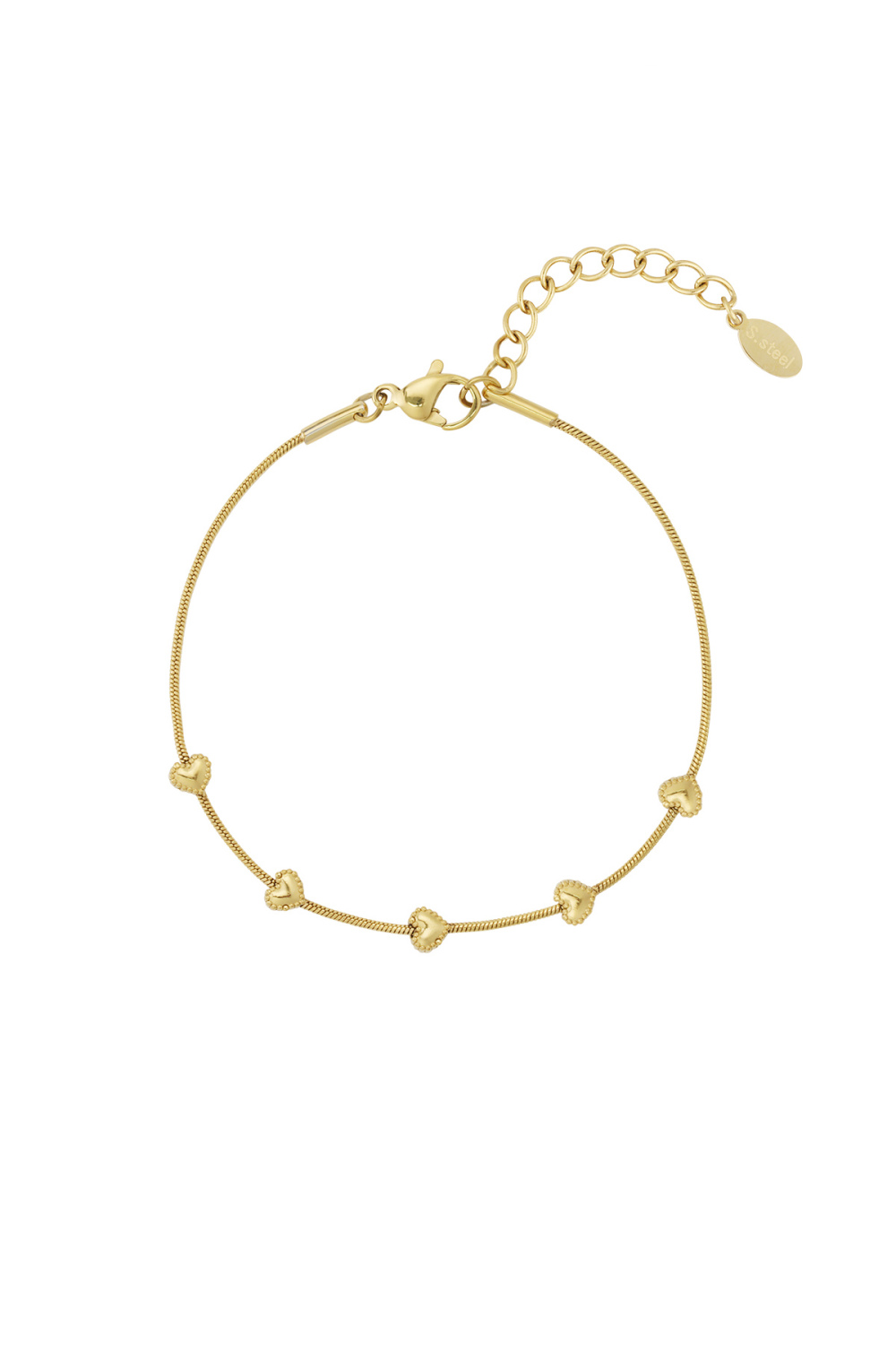 Bracelet Rangée De Cœurs 