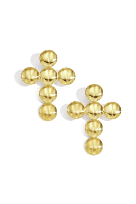 Boucles d'oreilles à tige en acier inoxydable, croix, décontractées, simples, pour femmes