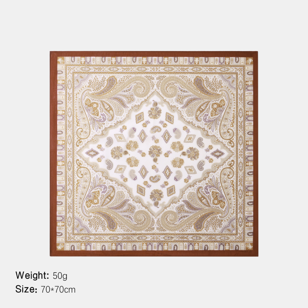 Bandana Élégant En Rayonne À Fleurs De Cajou Pour Femme, 1 Pièce Image2