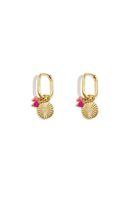 Boucles d'Couleur oreilles soleil d'été