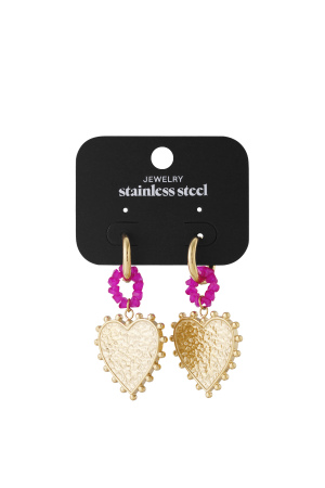 Boucles D'Oreilles Pendantes En Acier Inoxydable, Style Cœur, Décontractées, Simples Et Quotidiennes, Bijoux Pour Femmes h5 Image4