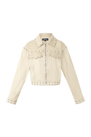 Tissu Polyester Fibre Veste Femme Style Urbain Élégant Spécialité Couleur Unie Automne/Hiver h5