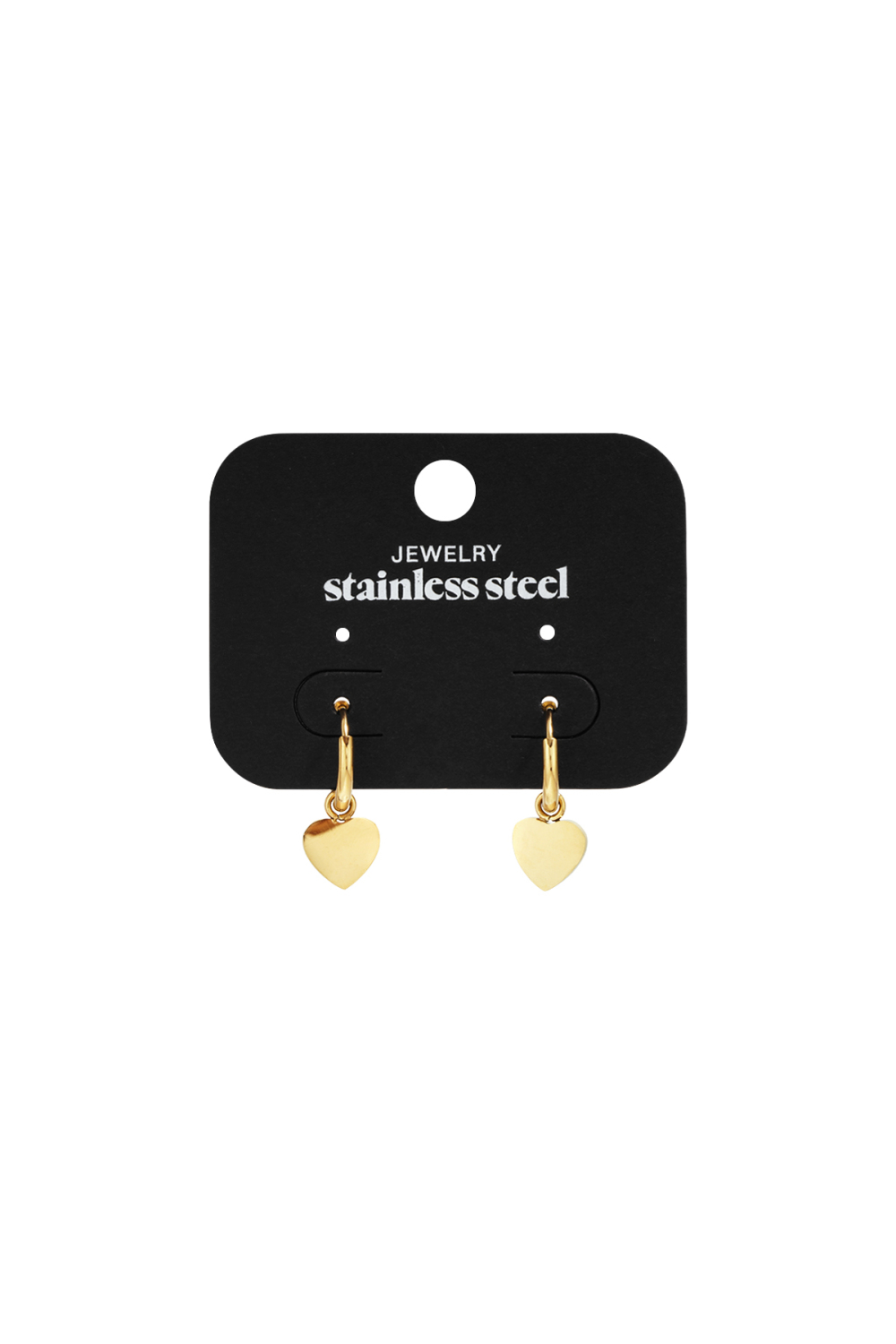 Boucles D'Oreilles Pendantes En Acier Inoxydable En Forme De Cœur, Collection Décontractée Et Simple Pour Femmes h5Image4