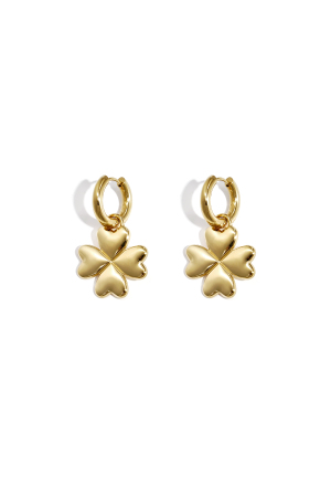 Boucles D'Oreilles Avec Breloque Trèfle h5 
