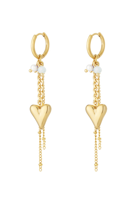 Boucles d'oreilles pendantes en forme de cœur