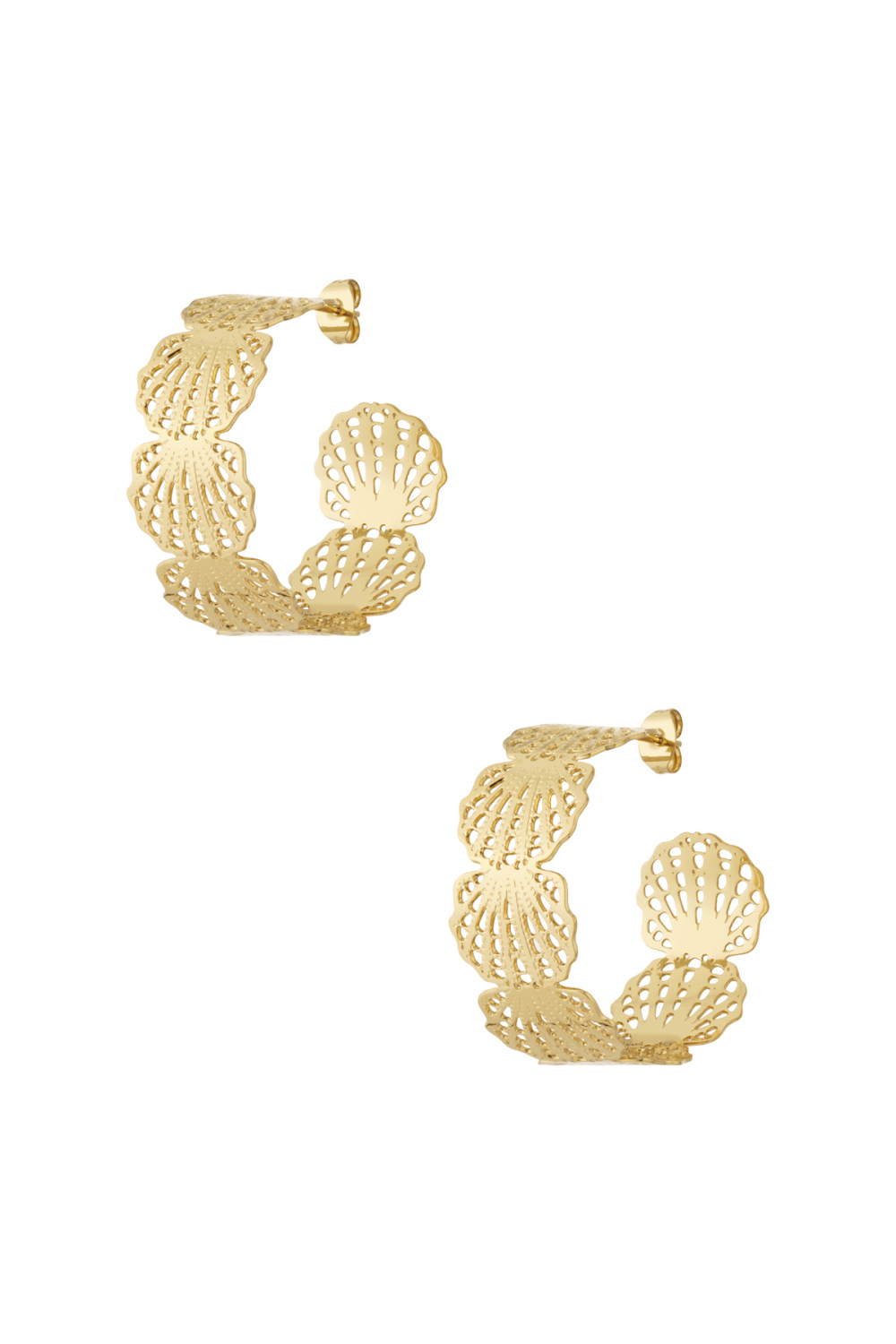 Boucles D'Oreilles Créoles Coquillages 
