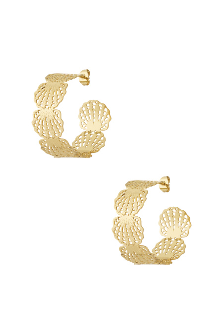 Boucles d'oreilles créoles coquillages
