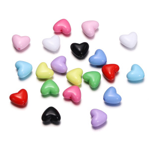 1 Sachet De Perles Acryliques En Forme De Cœur À Faire Soi-Même h5 Image2