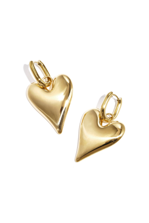 Boucles D'Oreilles Pendantes En Acier Inoxydable En Forme De Cœur, Collection Décontractée Et Simple Pour Femmes h5