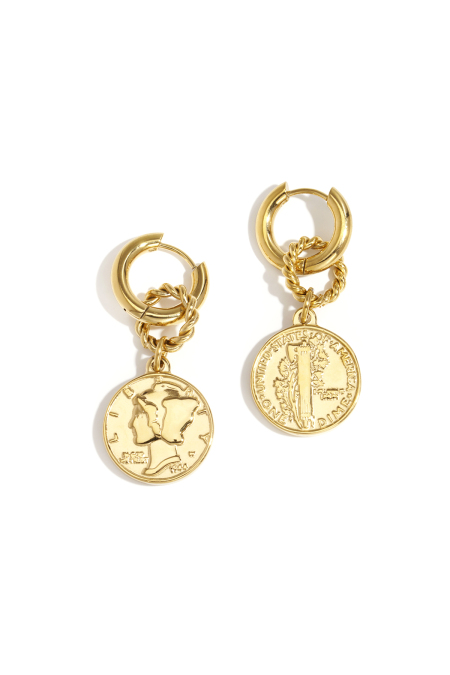 Boucles d'oreilles pendantes, série décontractée et simple pour femme