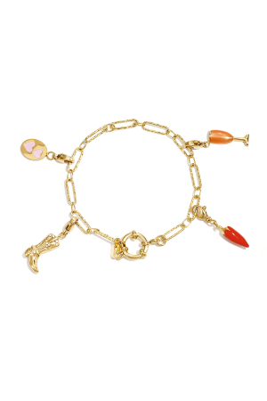 Bracelet Avec Fermoir Avant Et Maillons Alternés h5 Image2
