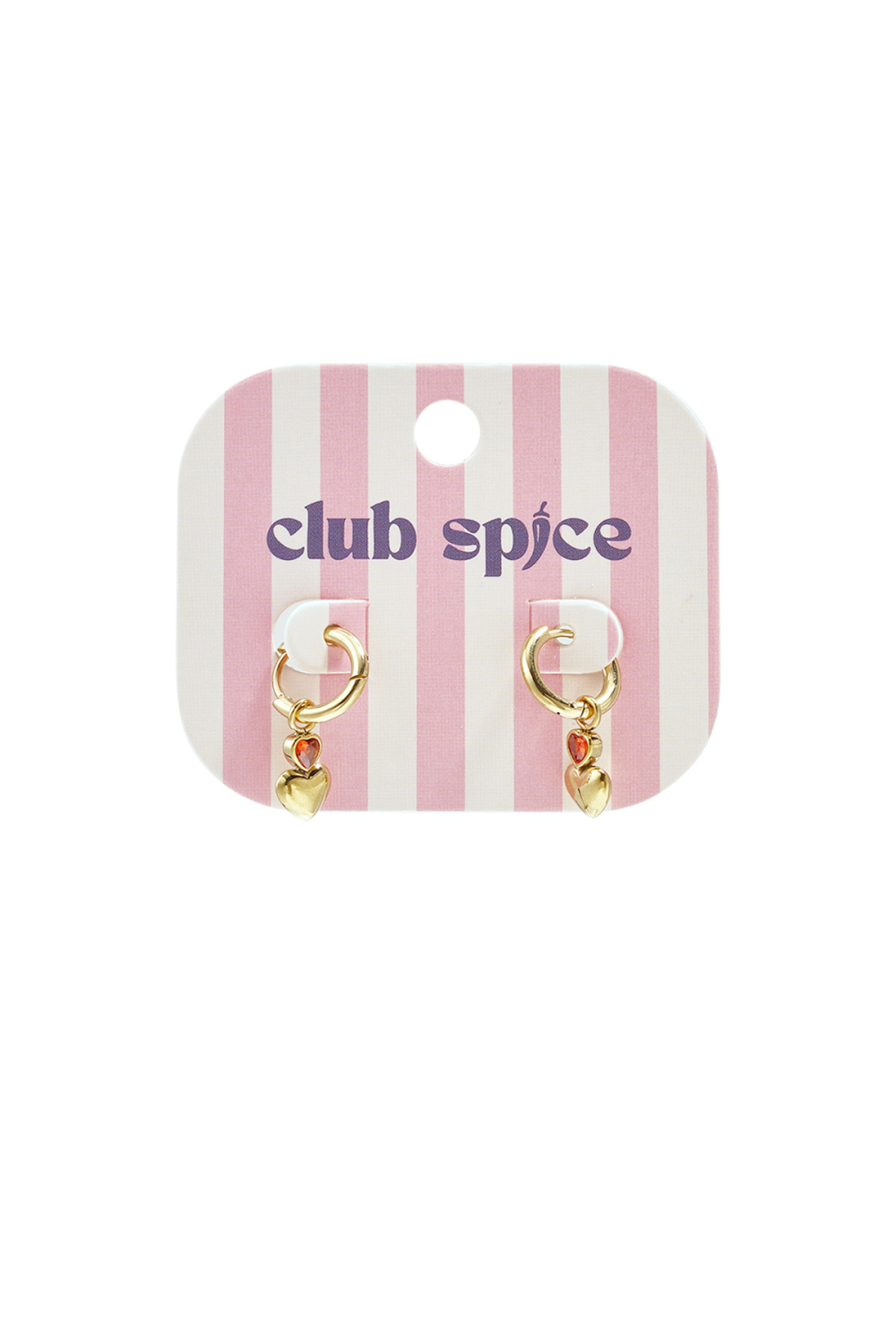 Boucles D'Oreilles Avec Des Cœurs Pendants Et Une Pierre En Forme De Cœur Image2