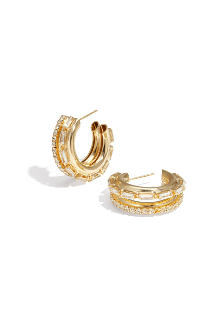 Boucles d'oreilles créoles en fer, élégantes, luxueuses, de Noël, pour femmes
