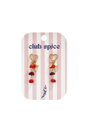 Boucles D'Oreilles En Forme De Cœur Avec Pendentif En Perle, Pierres Blanches Et Plume h5 Image3