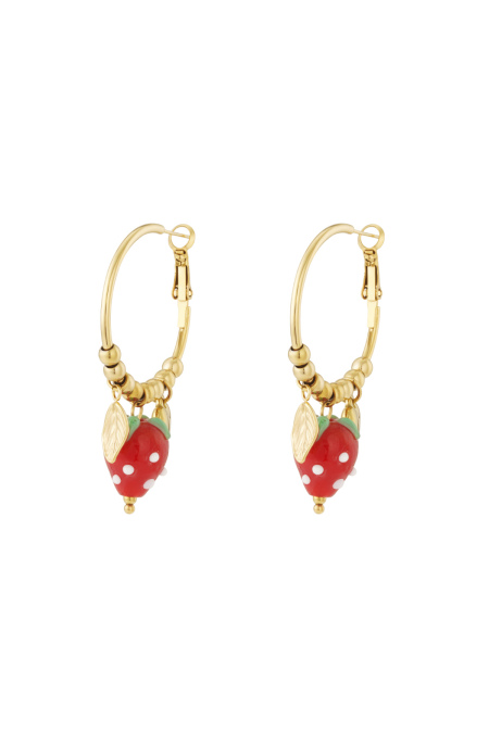 Boucles d'oreilles Douceur Fraise