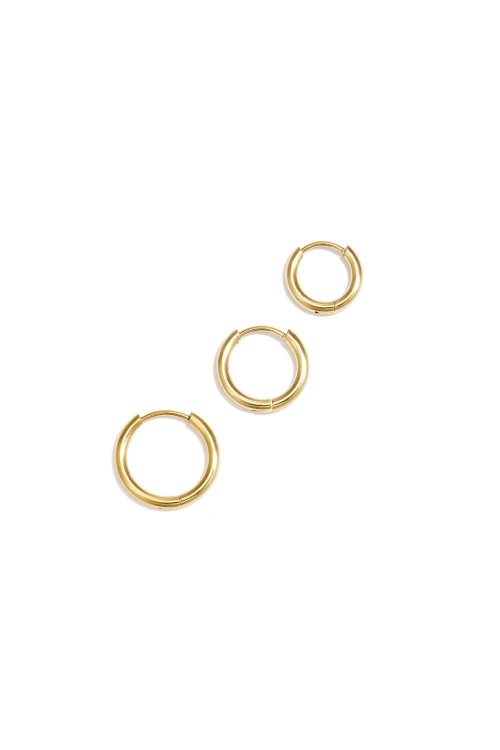 Ensemble De 3 Boucles D'Oreilles Créoles