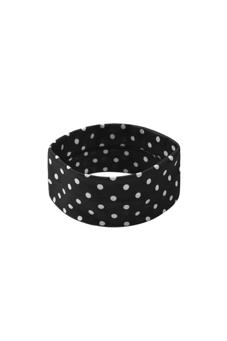 Bandeaux à pois en polyester décontracté, accessoires du quotidien