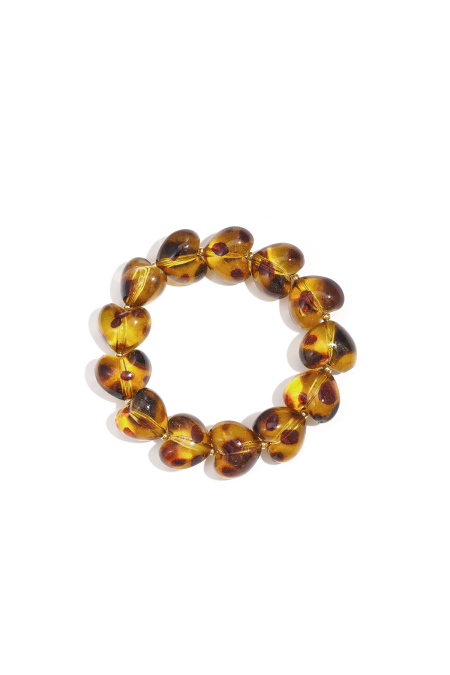 Bracelets en perles acryliques imprimé léopard rétro série classique quotidienne bijoux pour femmes