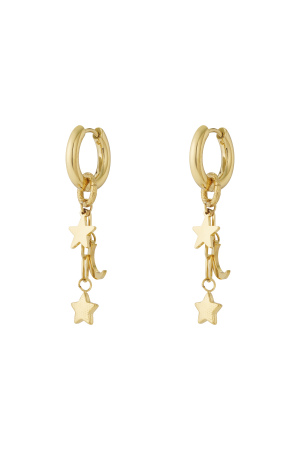 Boucles D'Oreilles Pendantes En Acier Inoxydable, Style Étoile, Décontractées Et Quotidiennes h5