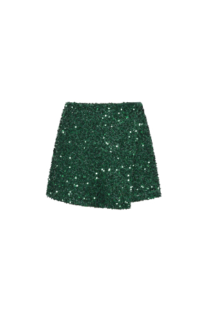 Tissu En Fibre De Polyester Femme Jupe Mini Élégante Paillettes Ensemble 2 Pièces h5