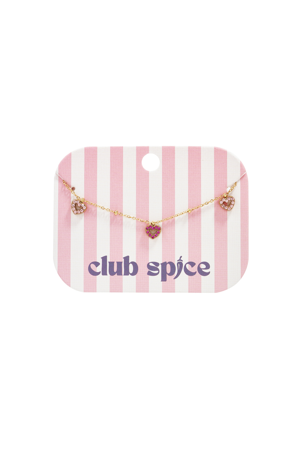 Bracelet Orné De Pierres Roses En Forme De Cœur Image3
