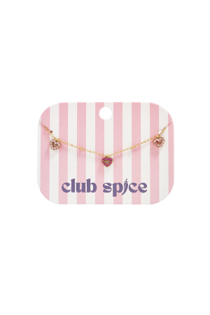 Bracelet Orné De Pierres Roses En Forme De Cœur h5 Image3