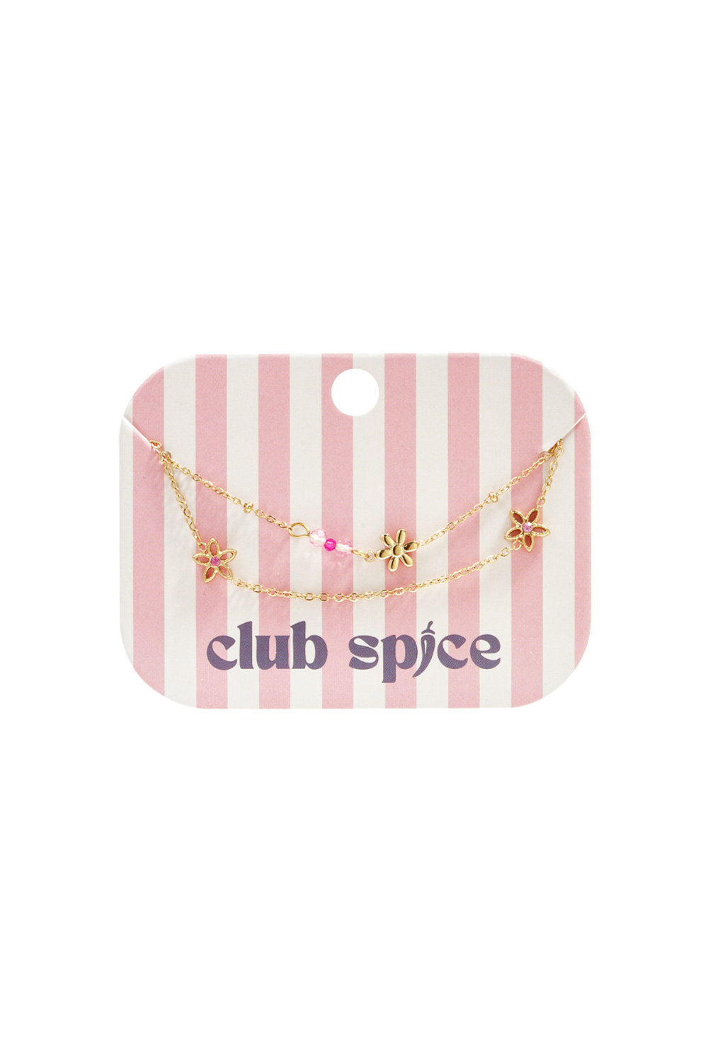 Bracelet Double Orné De Fleurs Colorées (Pack With Plastic Bag) h5Image2