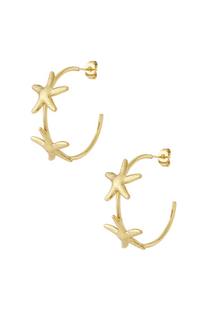 Boucles D'Oreilles Créoles Étoiles h5 