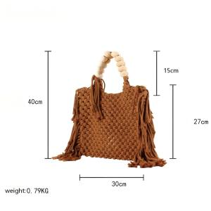 Sacs De Plage Délicats En Coton Tissé Pour Femmes h5 Image6