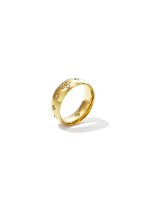 Bague Ornée De Pierres En Forme De Trèfle h5 