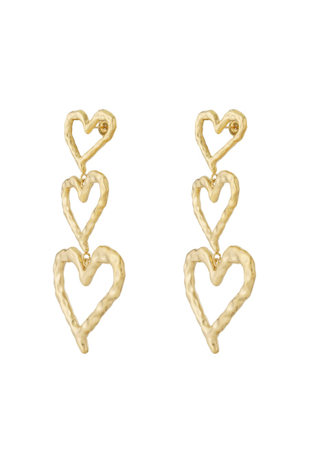 Boucles d'oreilles pendantes en acier inoxydable, style cœur, style décontracté, pour tous les jours