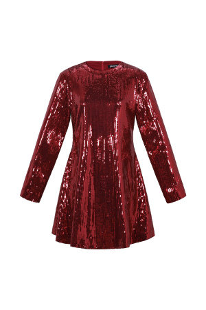 Tissu Polyester Fibre Robe Mini Femme Élégante Paillettes Automne/Hiver h5 