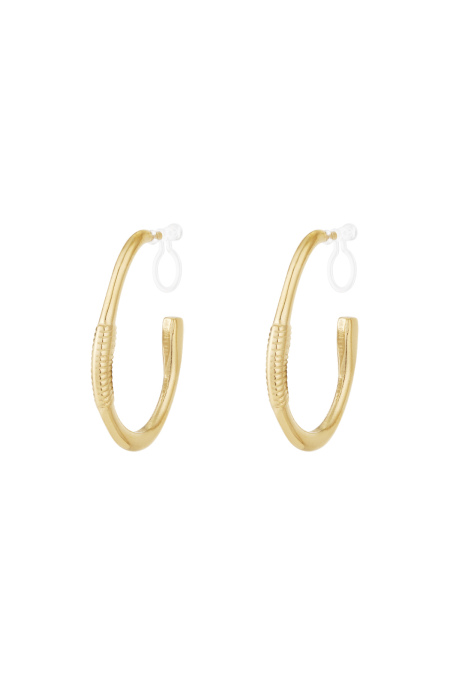 Boucles d'oreilles à clip créoles sans fin