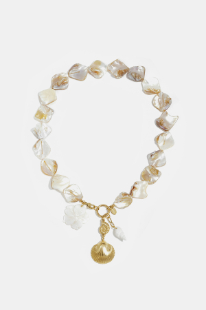 Collier Orné De Perles De Coquillages, De Perles Et De Coquillages Pendants h5