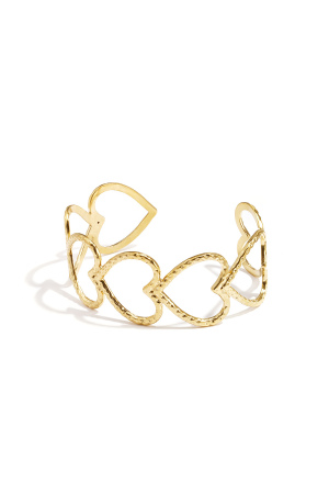 Bracelets Manchettes En Acier Inoxydable, Motif Cœur, Collection Décontractée Et Simple Pour Femmes h5 