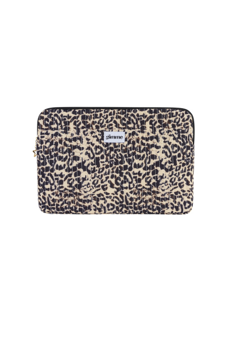 Housse pour ordinateur portable à imprimé léopard - 13 pouces