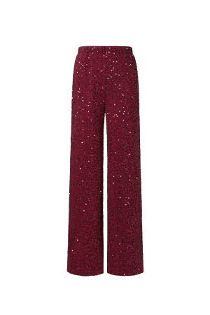 Tissu Polyester Fibre Pantalons Droits Femme Élégant Paillettes h5