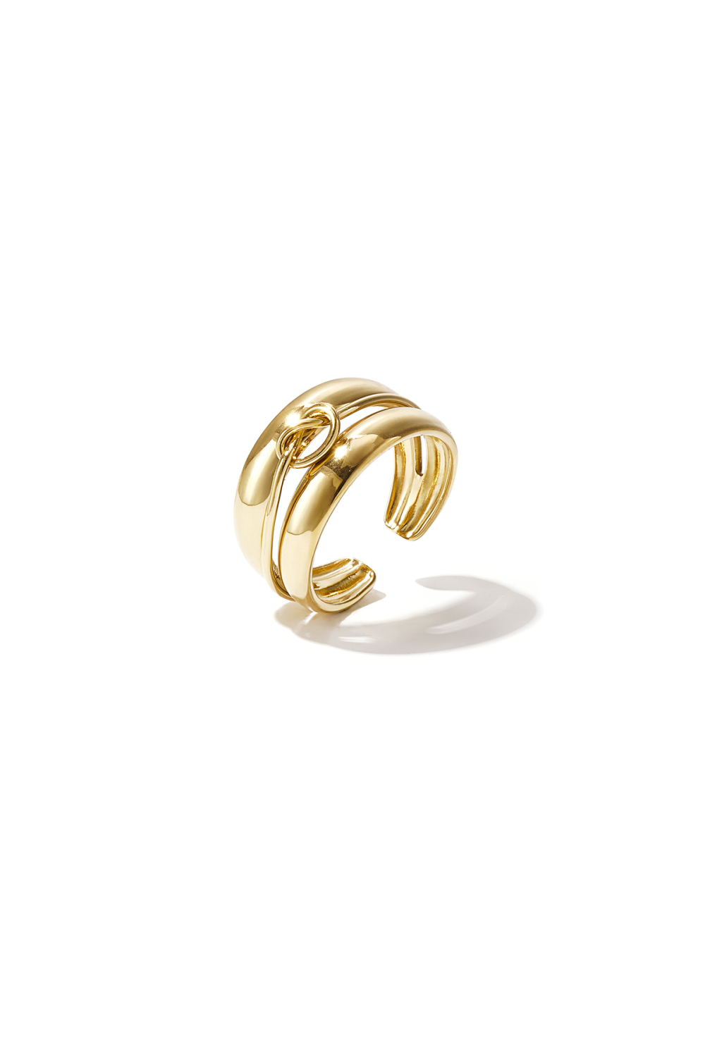 Bague À Plusieurs Rangs Avec Détail Torsadé Minimaliste 