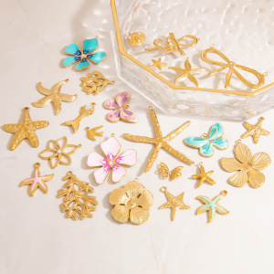 Pendentifs Ins Style Oceanic En Acier Inoxydable Couleur Or h5 Image4