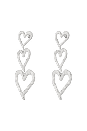 Boucles D'Oreilles Pendantes En Acier Inoxydable, Style Cœur, Style Décontracté, Pour Tous Les Jours h5 Image3