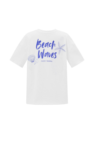 Coton T-Shirt Femme Casual Broderie Étoile De Mer h5 Image2