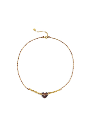 Colliers De Perles En Polyester, Série Cœur, Décontracté, Quotidien, Simple, Bijoux Pour Femmes h5 Image4