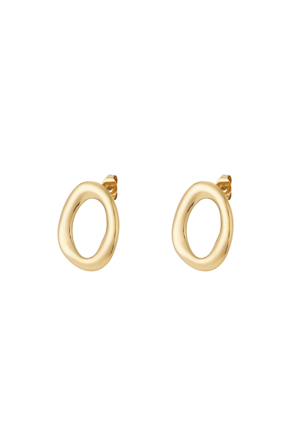 Boucles D'Oreilles Ovales Modernes 