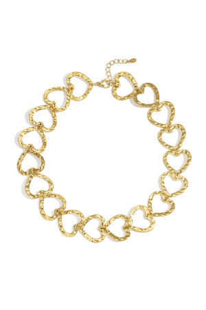 Colliers Chaîne En Acier Inoxydable, Série Cœur, Décontracté, Quotidien, Simple, Bijoux Pour Femmes h5 Image3