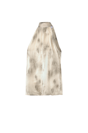 Tissu Polyester Haut Femme Sans Manches Élégant Tie-Dye h5 Image2