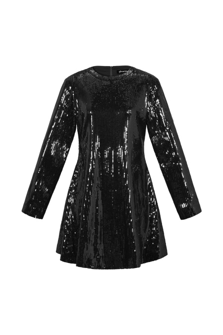 Tissu Polyester Fibre Robe Mini Femme Élégante Paillettes Automne/Hiver 2