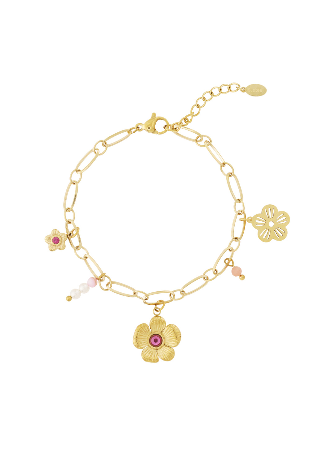 Bracelet À Breloques Fleurs