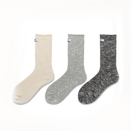 1 paire de chaussettes mi-mollet rétro en coton à blocs de couleurs pour femme 2