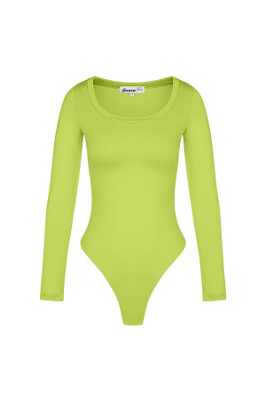 Polyester Femme Body À Manches Longues Haute Élasticité Taille Cintrée h5 Image7